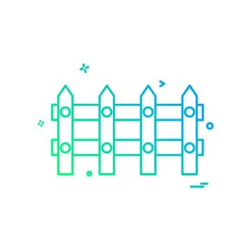 Boundary wall icon design vector Ilustración de archivo