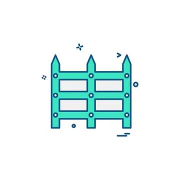 Boundary wall icon design vector Ilustración de archivo