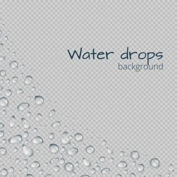Boundary with water droplets Illustrazione stock