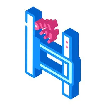 Bounding frame with sensor isometric icon vector illustration 스톡 일러스트