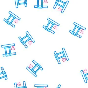 Bounding frame with sensor vector seamless pattern Stock Illustration