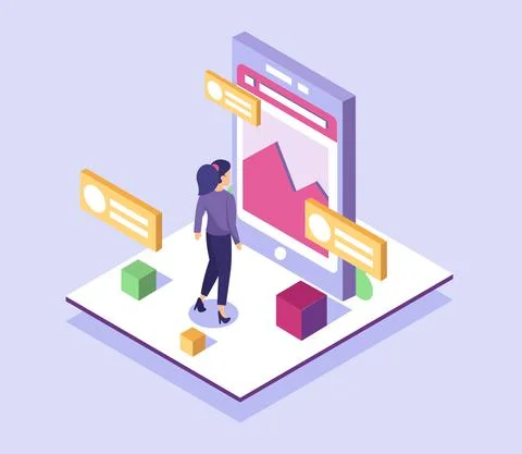 Boundless communications make it easy to stay in touch around the world Stock Illustration