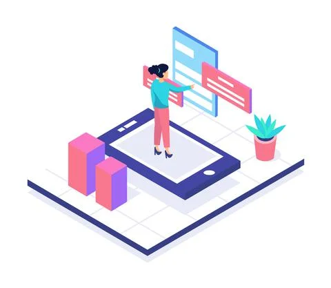 Boundless communications make it easy to stay in touch around the world Stock Illustration