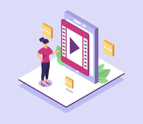 Boundless communications make it easy to stay connected, face to face Illustrazione stock