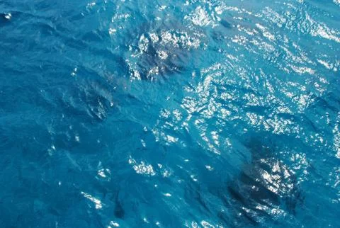 Boundless sea surface, only blue water Stock Photos