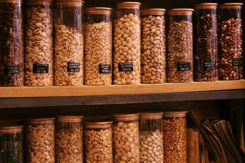 A bountiful bulk store display Stock Photos