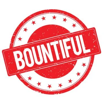 BOUNTIFUL stamp sign red Stock Illustration