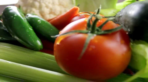 Bounty of Vegetables Stock Footage 988257