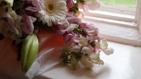Bouquet Close up dolly 스톡 동영상 90904428