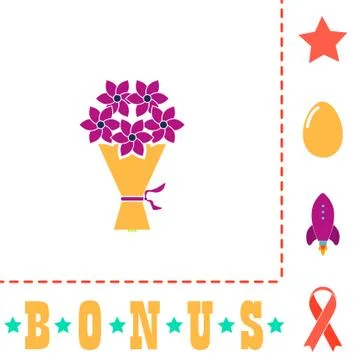 Bouquet computer symbol Stock Illustration