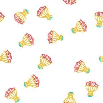 Bouquet flower vector seamless pattern Stock Illustration