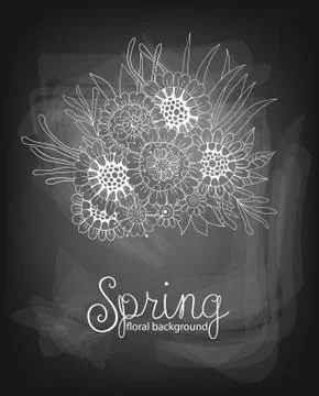 Bouquet of flowers Stock Illustration