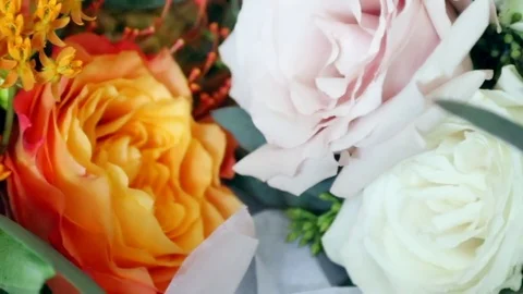 Bouquet of Flowers Macro Stock Footage 84266162