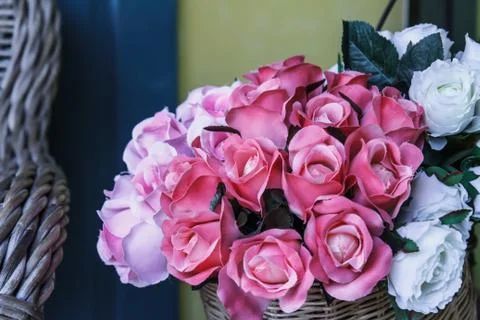 Bouquet of flowers on the table Stock Photos