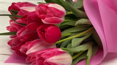 Bouquet of flowers on white backgrоund. Stock Footage 150789436