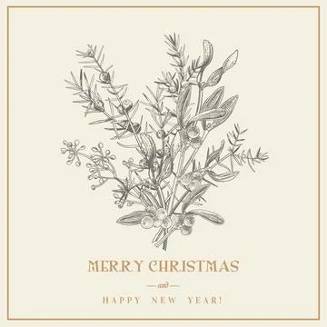 Bouquet with forest plants. Illustrazione stock
