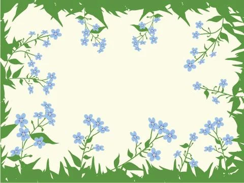 Bouquet from forget-me-nots. Stock Illustration