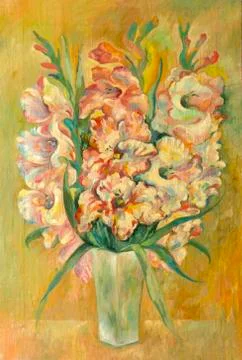 Bouquet of gladioli Illustrazione stock