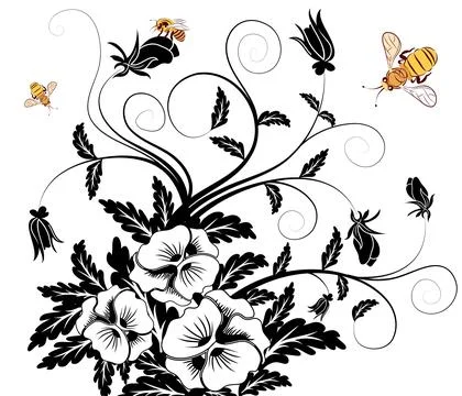 Bouquet of pansies Stock Illustration