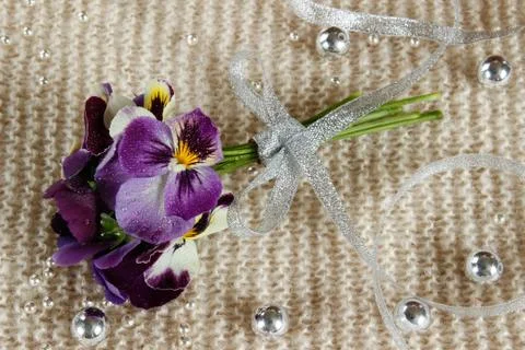 Bouquet of pansies Stock Photos