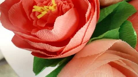 Bouquet of paper Stock Footage 43059953