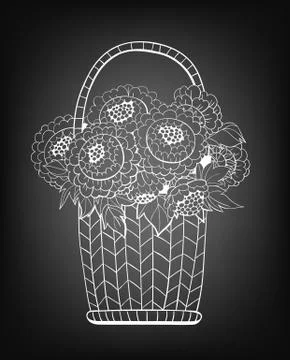 Bouquet of peonies Stock Illustration