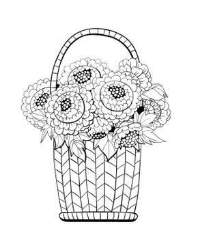Bouquet of peonies Stock Illustration