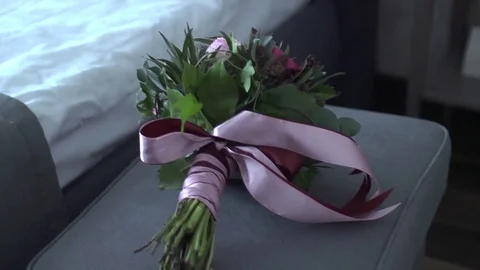 Bouquet on puff Stock Footage 76430691