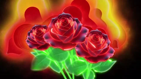 Bouquet of roses 01 Stock Footage 263154853
