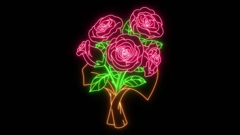 Bouquet of roses Stock Footage 131535658