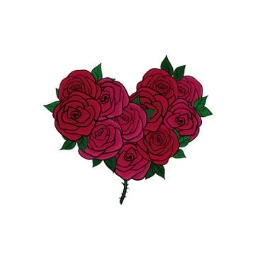 Bouquet of roses Stock Illustration