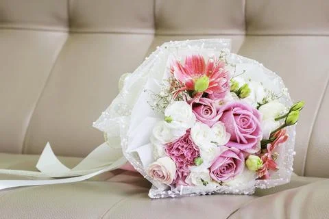 Bouquet on the sofa Stock Photos