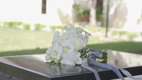Bouquet on the Table HLG2 Stock Footage 247531858
