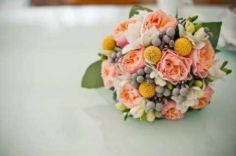 Bouquet on a table. Stock Photos