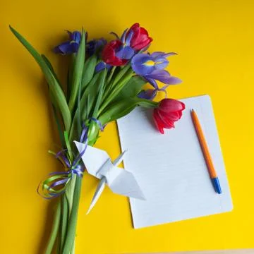 Bouquet on the table Stock Photos