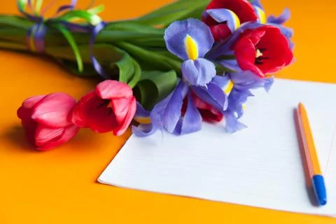 Bouquet on the table Stock Photos