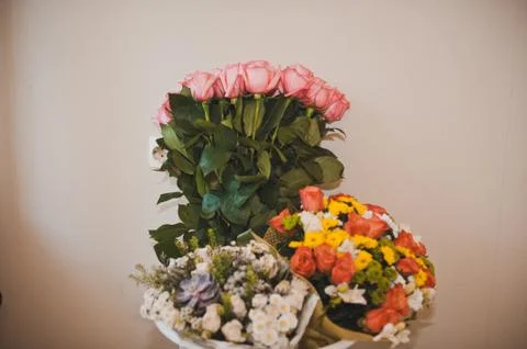 Bouquet on a table  Stock Photos