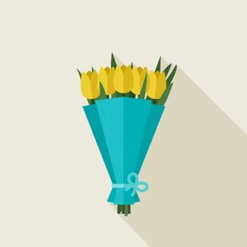 Bouquet of tulips Stock Illustration