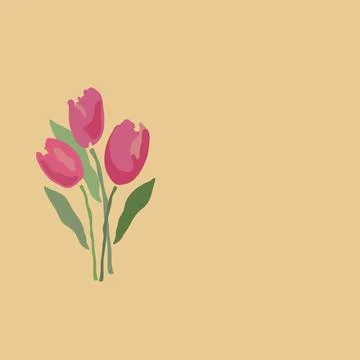 Bouquet of tulips with work path vector Stock Illustration
