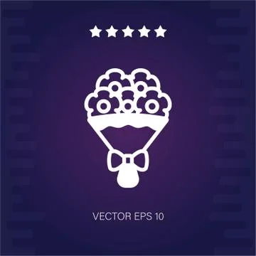 Bouquet vector icon Stock Illustration