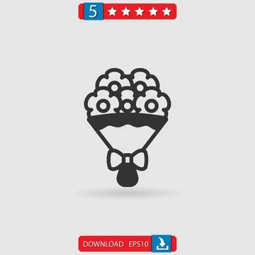 Bouquet vector icon Stock Illustration