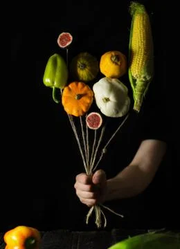 A bouquet of vegetables Stock Photos