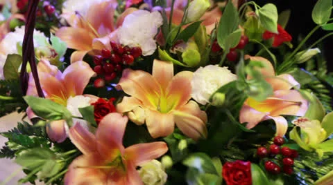 Bouquets of flowers Stock Footage