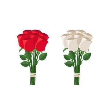 Bouquets of roses Stock Illustration