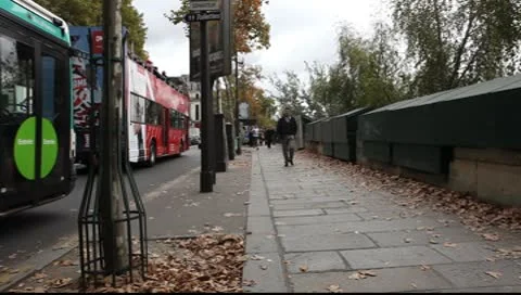 Bouquiniste in Paris Vídeo Stock 8837490