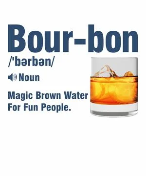 Bourbon Magic Brown Water For Fun People-1 Stock Illustration