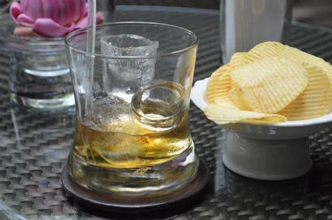 Bourbon on the Rocks Stock Photos