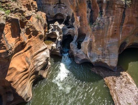 Bourke's Luck Potholes rock formation in Blyde River Canyon Reserve, South Af Stock Photos