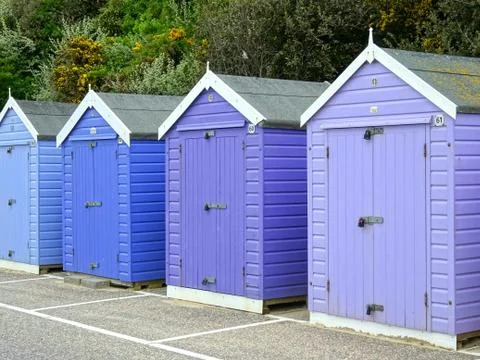 Bournemouth Beach Huts Stock Photos