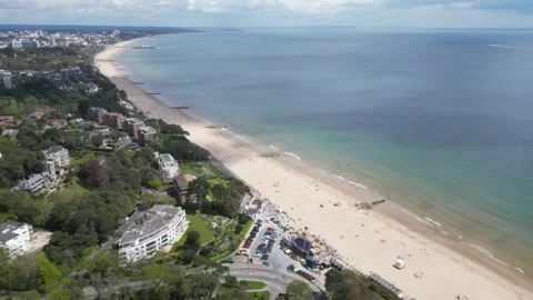 Bournemouth Beach Reveal Stock Footage 241229598